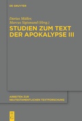 Cover: Studien zum Text der Apokalypse III - De Gruyter