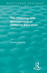 Enlarge image Cover: The Planning and Management of Distance Education - Routledge