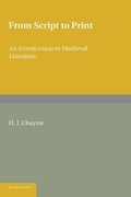 Cover: From Script to Print - Cambridge University Press