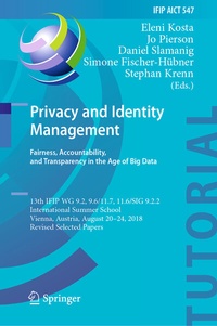 Abbildung von: Privacy and Identity Management. Fairness, Accountability, and Transparency in the Age of Big Data - Springer