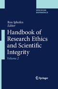 Cover: Handbook of Research Ethics and Scientific Integrity - Springer