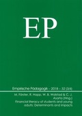 Cover: Financial literacy of students and young adults: Determinants and impacts - Verlag Empirische P&auml;dagogik