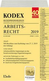 Abbildung von: KODEX Arbeitsrecht 2019 - Linde