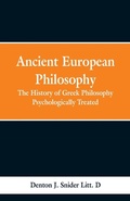 Cover: Ancient European Philosophy - ALPHA EDITION