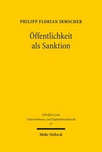 Abbildung von: OEffentlichkeit als Sanktion - Mohr Siebeck