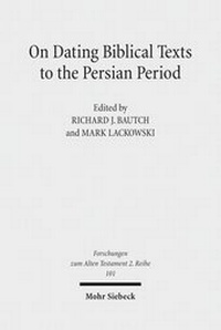 Abbildung von: On Dating Biblical Texts to the Persian Period - Mohr Siebeck