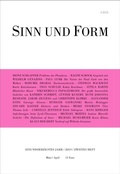 Cover: Sinn und Form 2/2019 - SINN und FORM