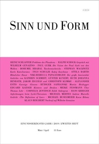 Enlarge image Cover: Sinn und Form 2/2019 - SINN und FORM