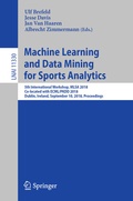 Cover: Machine Learning and Data Mining for Sports Analytics - Springer