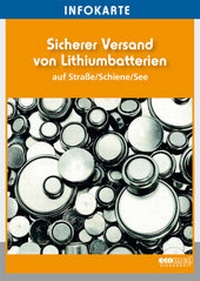 Abbildung von: Infokarte Sicherer Versand von Lithiumbatterien - ecomed Storck