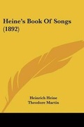 Cover: Heine's Book Of Songs (1892) - Kessinger Publishing