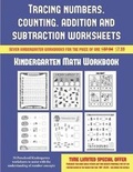 Cover: Kindergarten Math Workbook (Tracing numbers, counting, addition and subtraction) - Coloring Pages