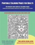 Cover: Printable Coloring Pages for Adults (40 Complex and Intricate Coloring Pages) - Coloring Pages