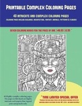 Cover: Printable Complex Coloring Pages (40 Complex and Intricate Coloring Pages) - Coloring Pages