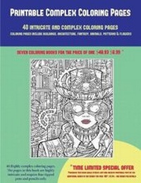 Enlarge image Cover: Printable Complex Coloring Pages (40 Complex and Intricate Coloring Pages) - Coloring Pages