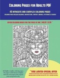 Cover: Coloring Pages for Adults PDF (40 Complex and Intricate Coloring Pages) - Coloring Pages