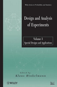 Enlarge image Cover: Design and Analysis of Experiments, Volume 3 - Wiley