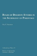 Cover: Rules of Descent - University of Michigan, Museum of Anthropology, Publications Department