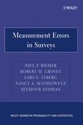 Cover: Measurement Errors in Surveys - Wiley