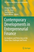 Cover: Contemporary Developments in Entrepreneurial Finance - Springer
