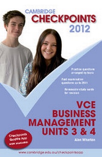 Abbildung von: Cambridge Checkpoints VCE Business Management Units 3 and 4 2012 - Cambridge University Press