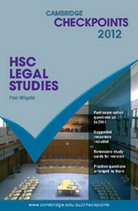 Abbildung von: Cambridge Checkpoints HSC Legal Studies 2012 - Cambridge University Press