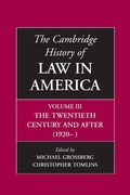 Cover: The Cambridge History of Law in America - Cambridge University Press