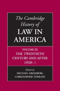 Enlarge image Cover: The Cambridge History of Law in America - Cambridge University Press