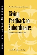Cover: Giving Feedback to Subordinates - Pfeiffer