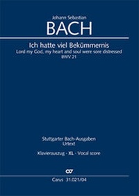 Abbildung von: Ich hatte viel Bekümmernis (Klavierauszug XL) - Carus-Verlag
