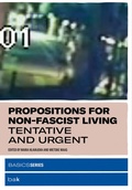 Cover: Propositions for Non-Fascist Living - MIT Press