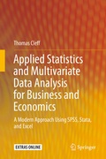 Cover: Applied Statistics and Multivariate Data Analysis for Business and Economics - Springer