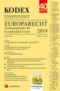 Cover: KODEX EU-Verfassungsrecht (Europarecht) 2019 - LexisNexis Verlag ARD ORAC GmbH