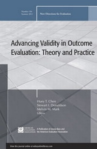 Enlarge image Cover: Advancing Validity in Outcome Evaluation - Jossey-Bass