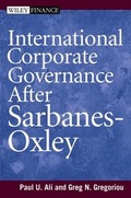 Cover: International Corporate Governance After Sarbanes-Oxley - Wiley