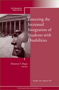 Cover: Fostering the Increased Integration of Students with Disabilities - Jossey-Bass