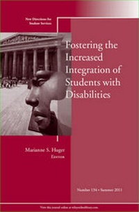 Enlarge image Cover: Fostering the Increased Integration of Students with Disabilities - Jossey-Bass