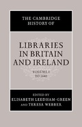Cover: The Cambridge History of Libraries in Britain and Ireland - Cambridge University Press