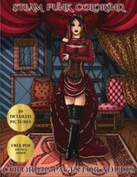 Enlarge image Cover: Steam Punk Coloring Pages for Adults - Coloring Pages
