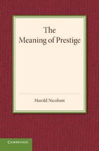 Enlarge image Cover: The Meaning of Prestige - Cambridge University Press
