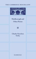 Cover: Marlborough and Other Poems - Cambridge University Press