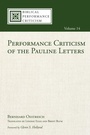 Cover: Performance Criticism of the Pauline Letters - Wipf and Stock Publishers