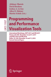 Enlarge image Cover: Programming and Performance Visualization Tools - Springer