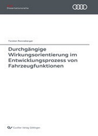 Abbildung von: Durchgängige Wirkungsorientierung im Entwicklungsprozess von Fahrzeugfunktionen - Cuvillier Verlag
