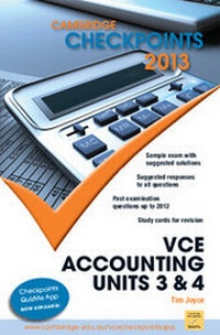 Abbildung von: Cambridge Checkpoints VCE Accounting Units 3 and 4 2013 - Cambridge University Press