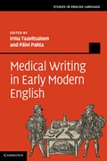 Cover: Medical Writing in Early Modern English - Cambridge University Press