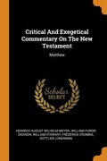 Cover: Critical and Exegetical Commentary on the New Testament - Franklin Classics Trade Press