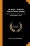Cover: de Nugis Curialium Distinctiones Quinque - Franklin Classics Trade Press