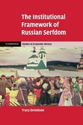 Cover: The Institutional Framework of Russian Serfdom - Cambridge University Press