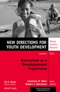 Cover: Recreation as a Developmental Experience - Jossey-Bass